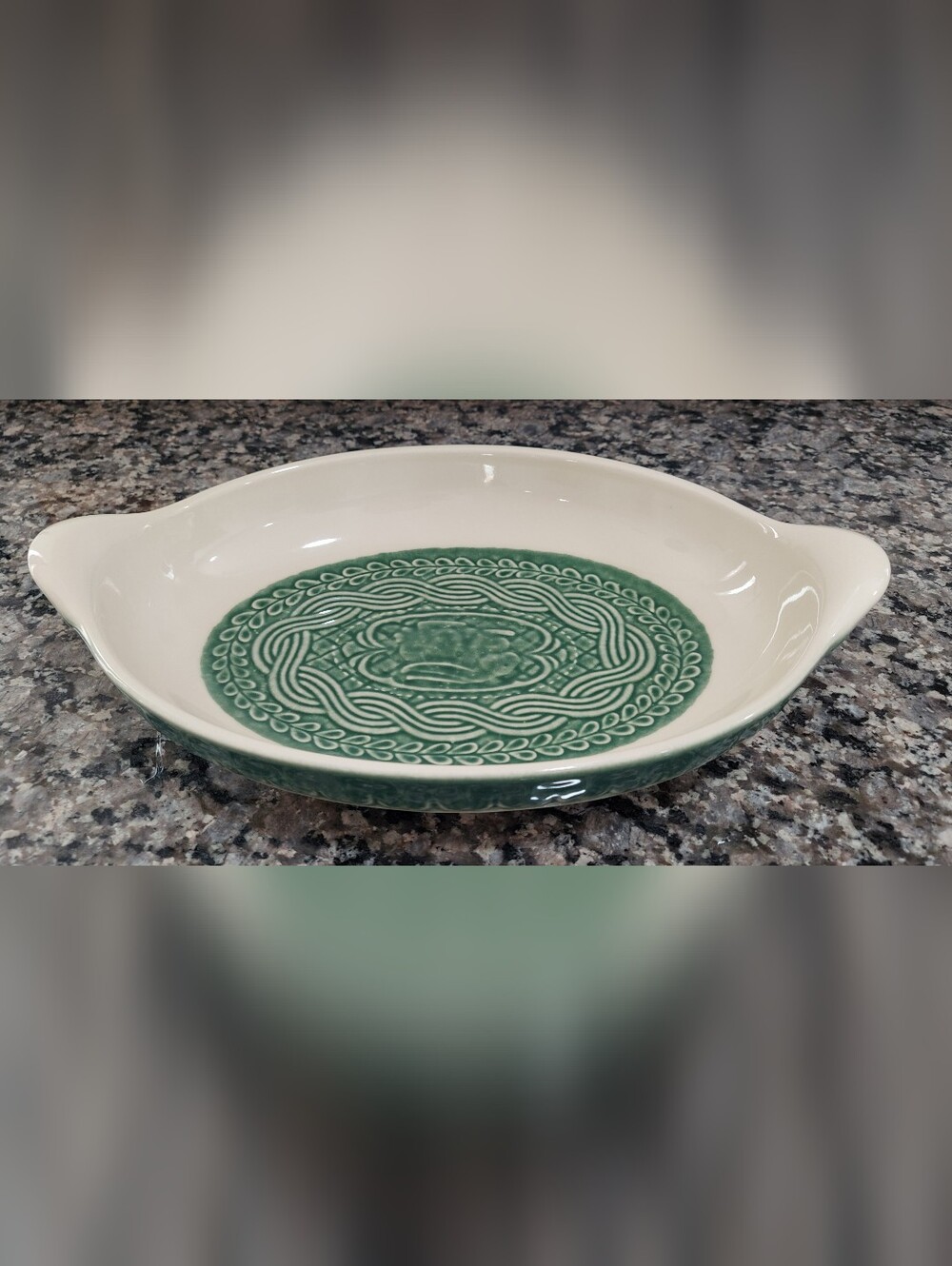 Lingaberger Dish Casserole  White Gloss Ceramic Plate